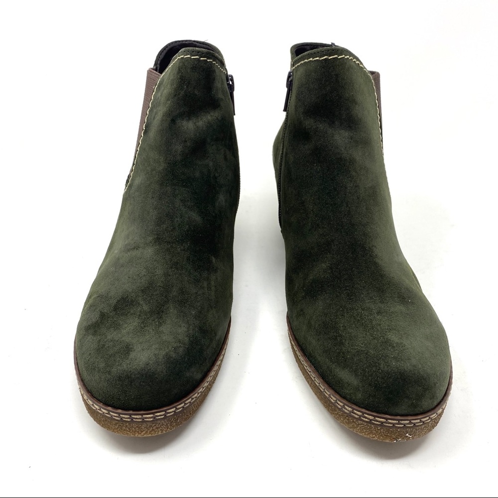 Gabor Lilia Heeled Chelsea Boots Bottle Green - Picture 3 of 9